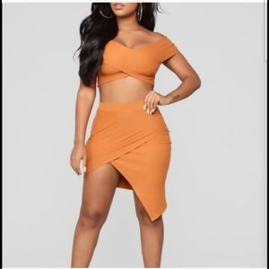 Fashion Nova Two Piece Skirt Set